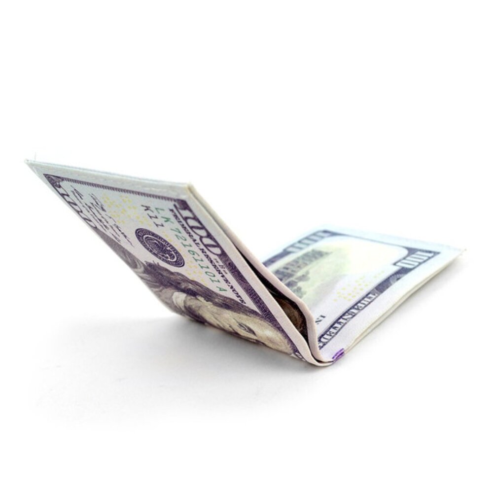 Hundred Dollar Wallet $100 Bill Print- Bi-Fold Style - Picture 9 of 10